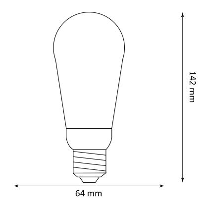 LED Polttimo DECO VINTAGE ST64 E27/3,5W/230V 1800K