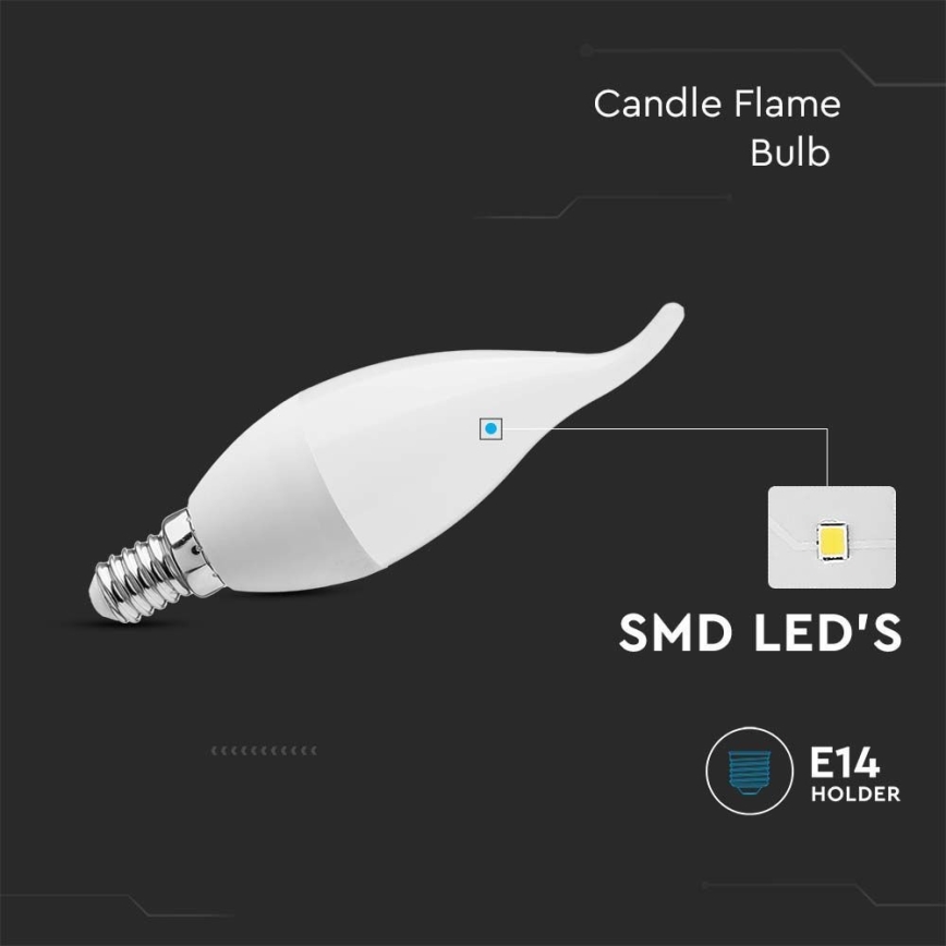 LED-polttimo E14/3,7W/230V 3000K