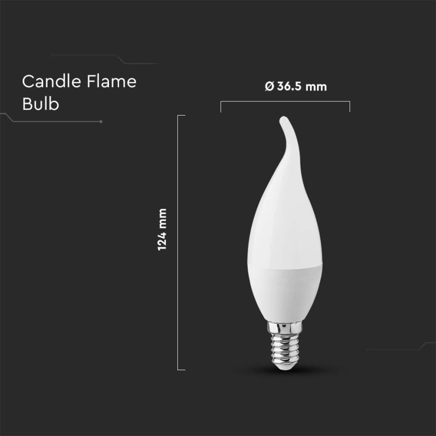 LED-polttimo E14/3,7W/230V 3000K
