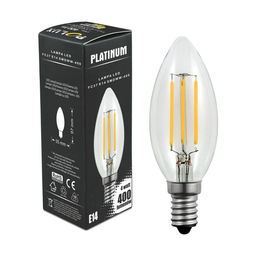 LED-polttimo C37 E14/4W/230V 3000K