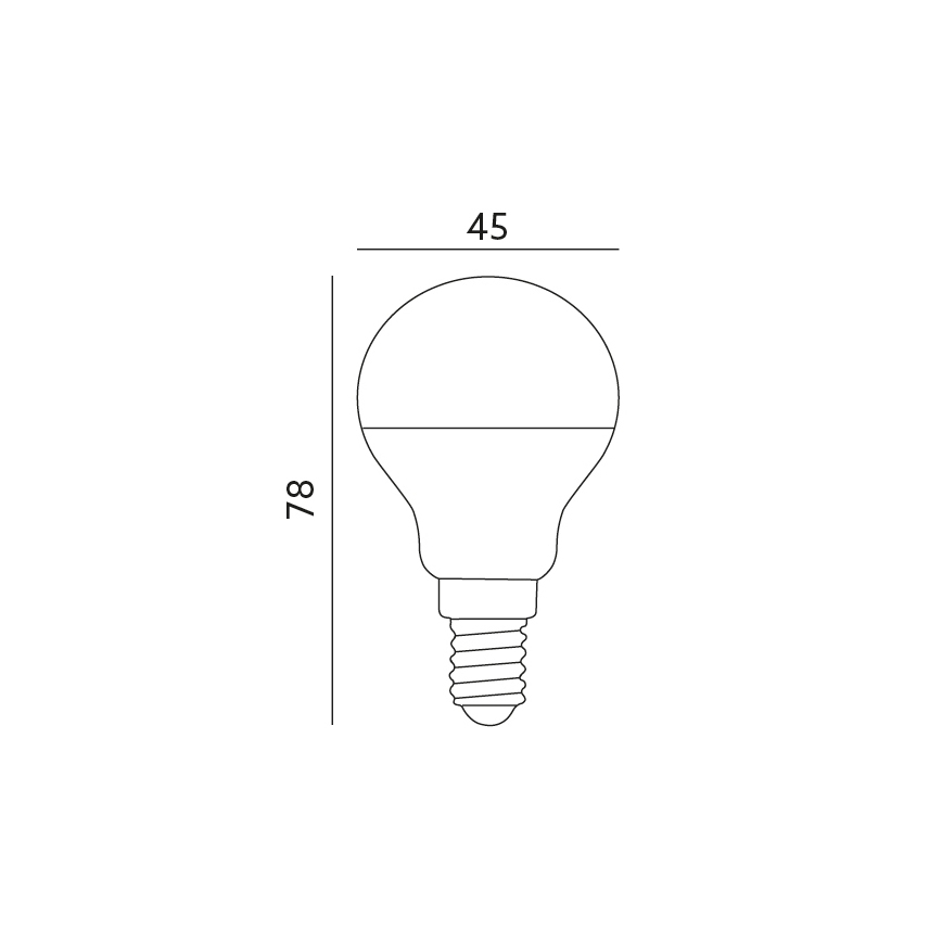 LED-polttimo E14/7W/230V 3000K 525lm