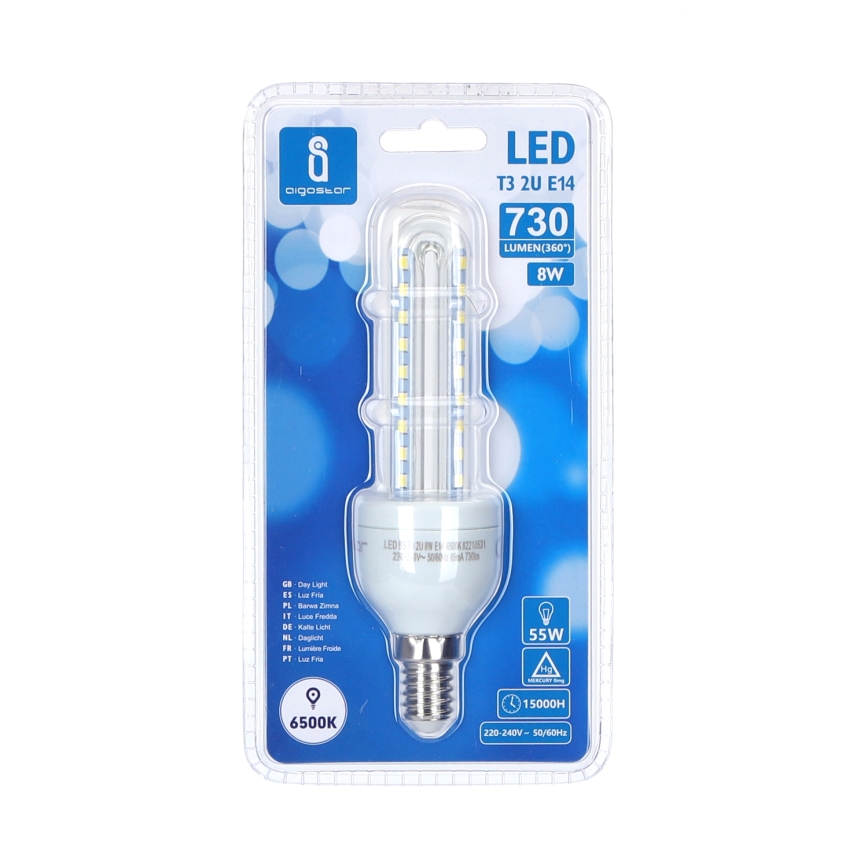 LED-polttimo E14/8W/230V 6500K - Aigostar