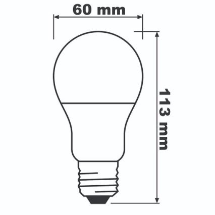 LED-polttimo ECO E27/8,5W/230V 2700K 806lm