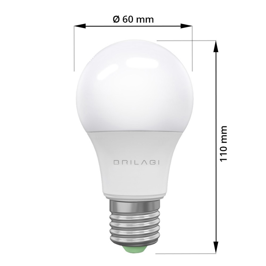 LED Polttimo ECOLINE A60 E27/15W/230V 4000K - Brilagi