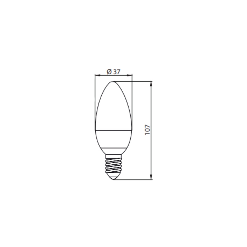 LED-polttimo ECOLINE C37 E14/7W/230V 4000K -  Brilagi