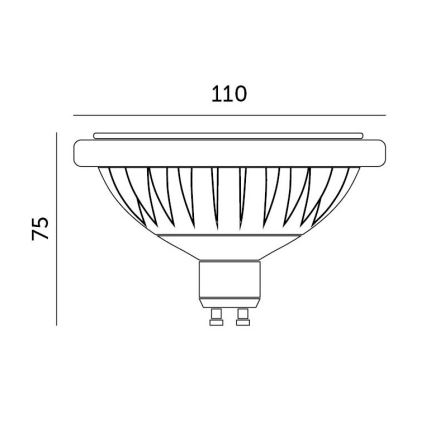 LED-polttimo ES111 GU10/15W/230V 4000K