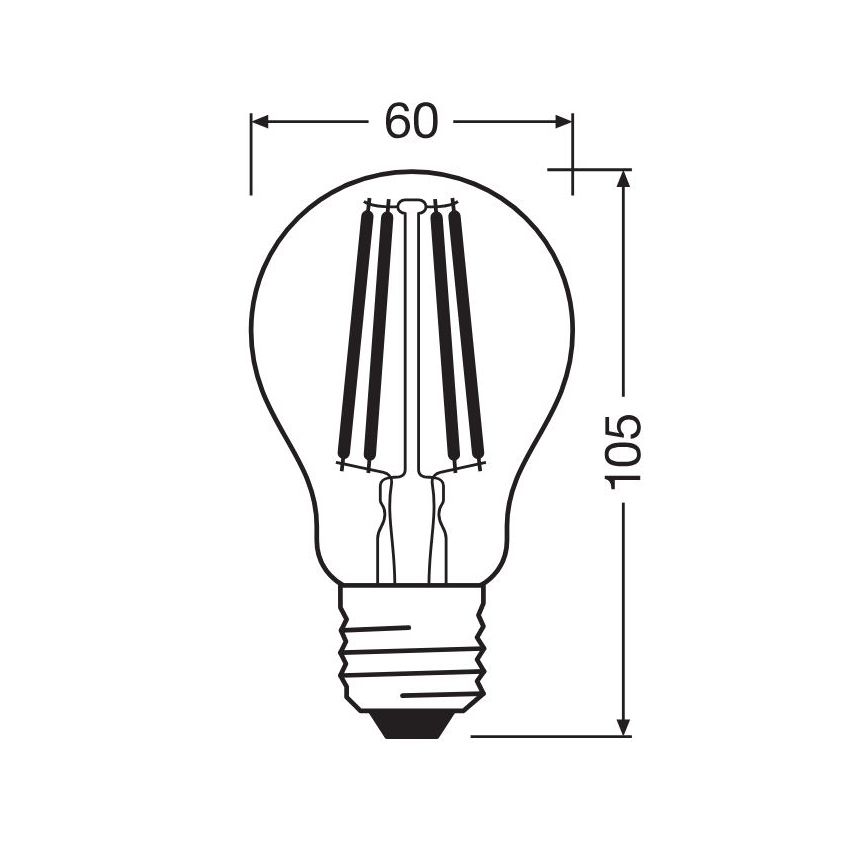LED-polttimo FILAMENT A100 E27/11W/230V 2700K - Osram