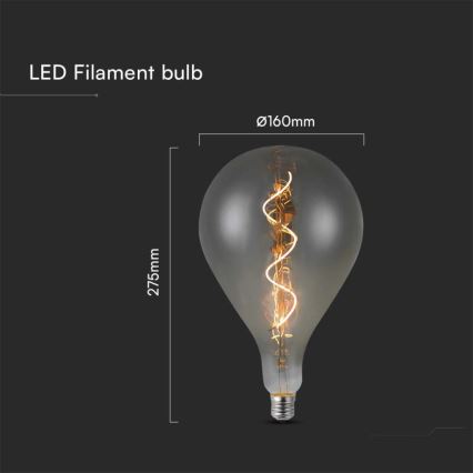 LED-polttimo FILAMENT A160 E27/4W/230V 2700K