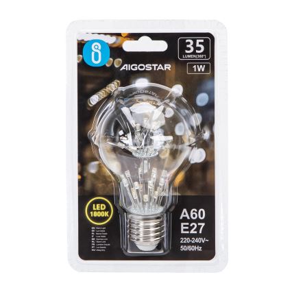 LED-polttimo FILAMENT A60 E27/1W/230V 1800K - Aigostar
