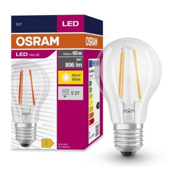 LED-polttimo FILAMENT A60 E27/6,5W/230V 2700K - Osram