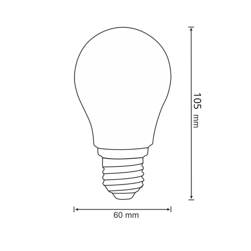 LED-polttimo FILAMENT A60 E27/6W/230V 3000K