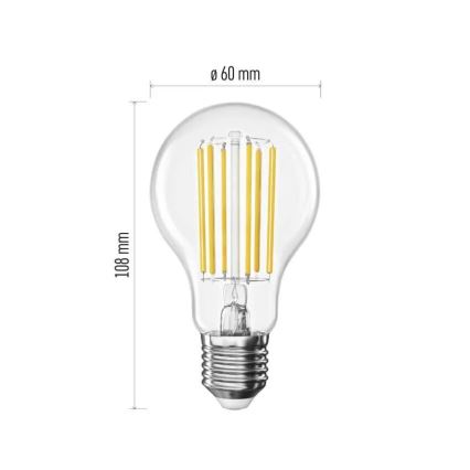 LED-polttimo FILAMENT A60 E27/7,2W/230V 4000K