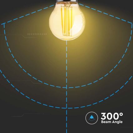 LED-polttimo FILAMENT AMBER G45 E27/4W/230V 2200K