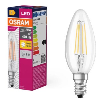 LED-polttimo FILAMENT B40 E14/4W/230V 2700K - Osram
