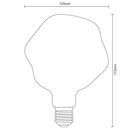 LED-polttimo FILAMENT BUMPED SMOKE G125 E27/4W/230V 2000K savuinen
