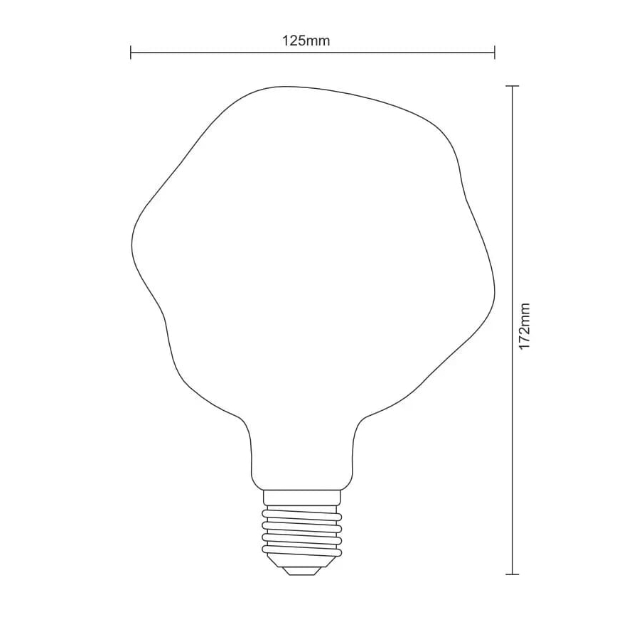 LED-polttimo FILAMENT BUMPED SMOKE G125 E27/4W/230V 2000K savuinen