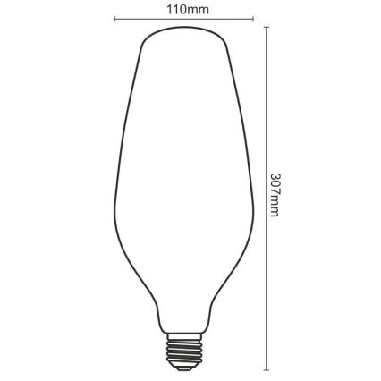 LED-polttimo FILAMENT BUMPED VINTAGE BT110 E27/4W/230V 2000K