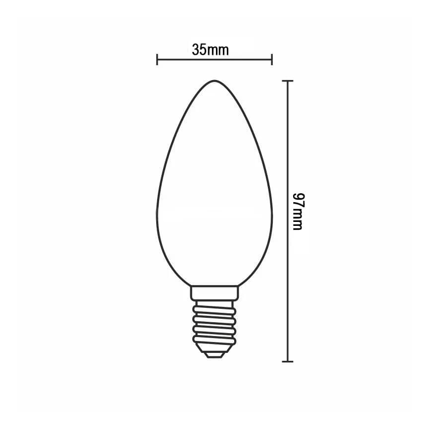 LED-polttimo FILAMENT C35 E14/4W/230V 4000K