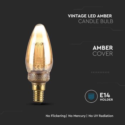LED Polttimo FILAMENT E14/2W/230V 1800K Art Edition