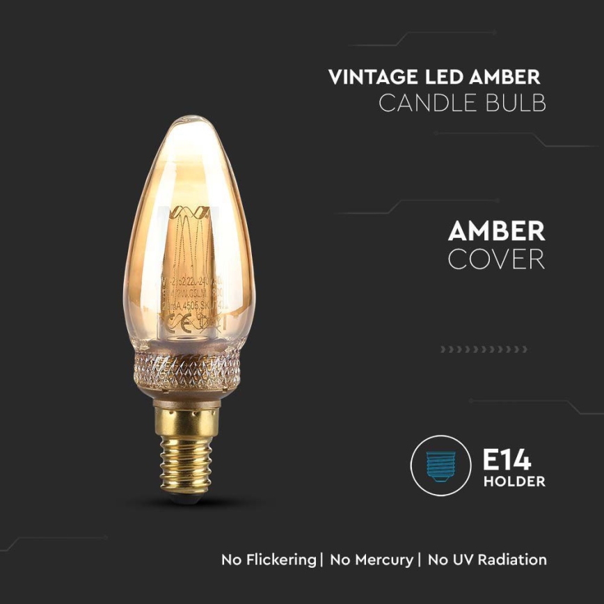 LED Polttimo FILAMENT E14/2W/230V 1800K Art Edition