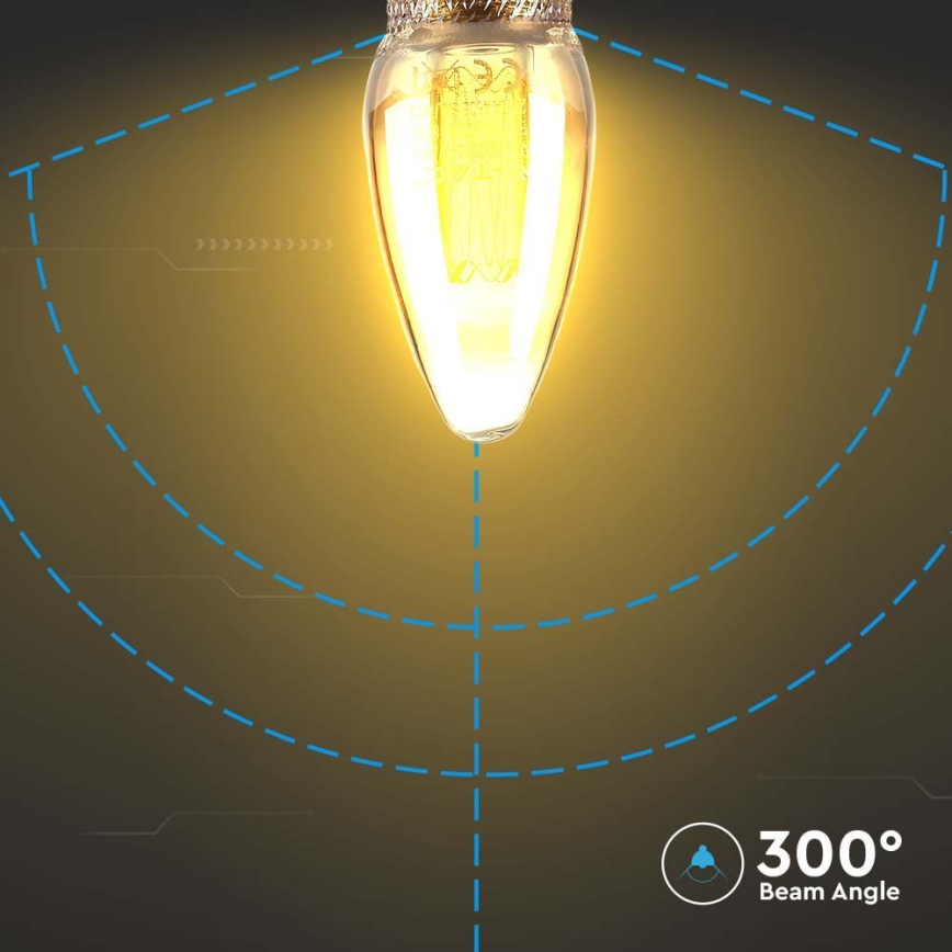 LED Polttimo FILAMENT E14/2W/230V 1800K Art Edition