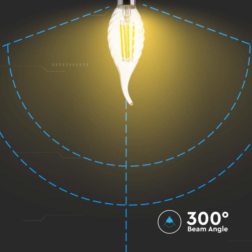 LED-polttimo FILAMENT E14/4W/230V 4000K
