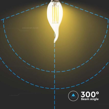 LED-polttimo FILAMENT E14/4W/230V 6500K