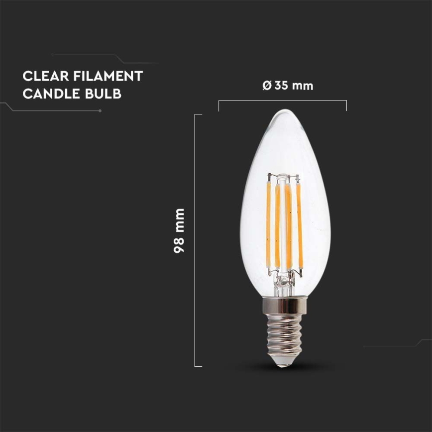 LED-polttimo FILAMENT E14/5,5W/230V 4000K