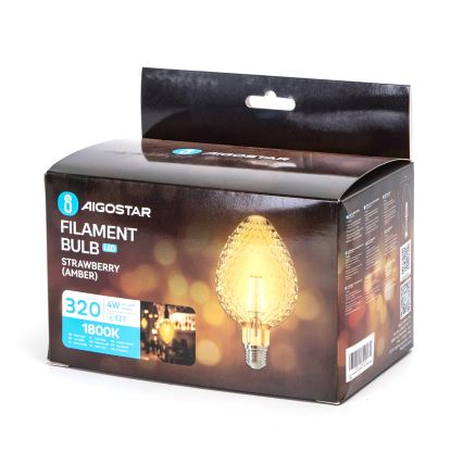 LED-polttimo FILAMENT E27/4W/230V 1800K mansikka - Aigostar