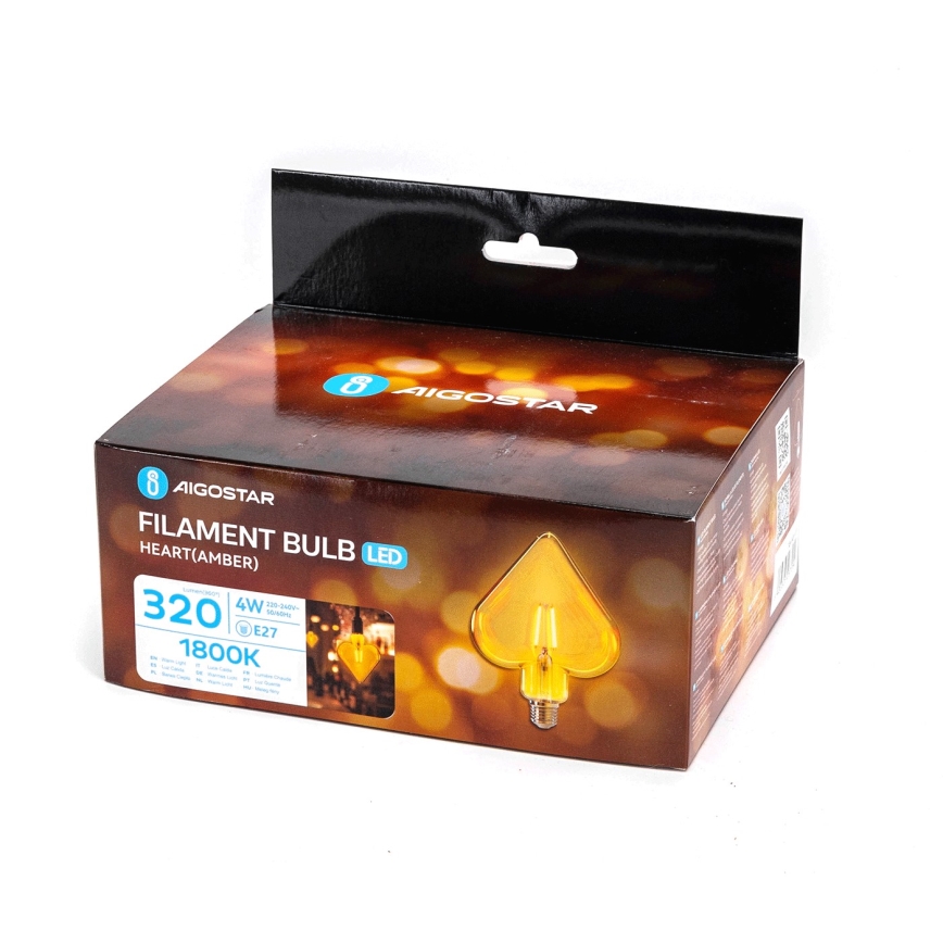 LED-polttimo FILAMENT E27/4W/230V 1800K sydän - Aigostar