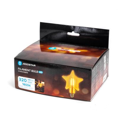 LED-polttimo FILAMENT E27/4W/230V 1800K tähti - Aigostar