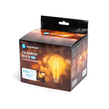 LED-polttimo FILAMENT E27/4W/230V 1800K timantti - Aigostar