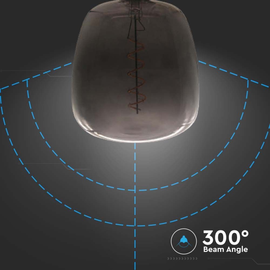 LED-polttimo FILAMENT E27/4W/230V musta
