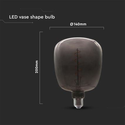 LED-polttimo FILAMENT E27/4W/230V musta