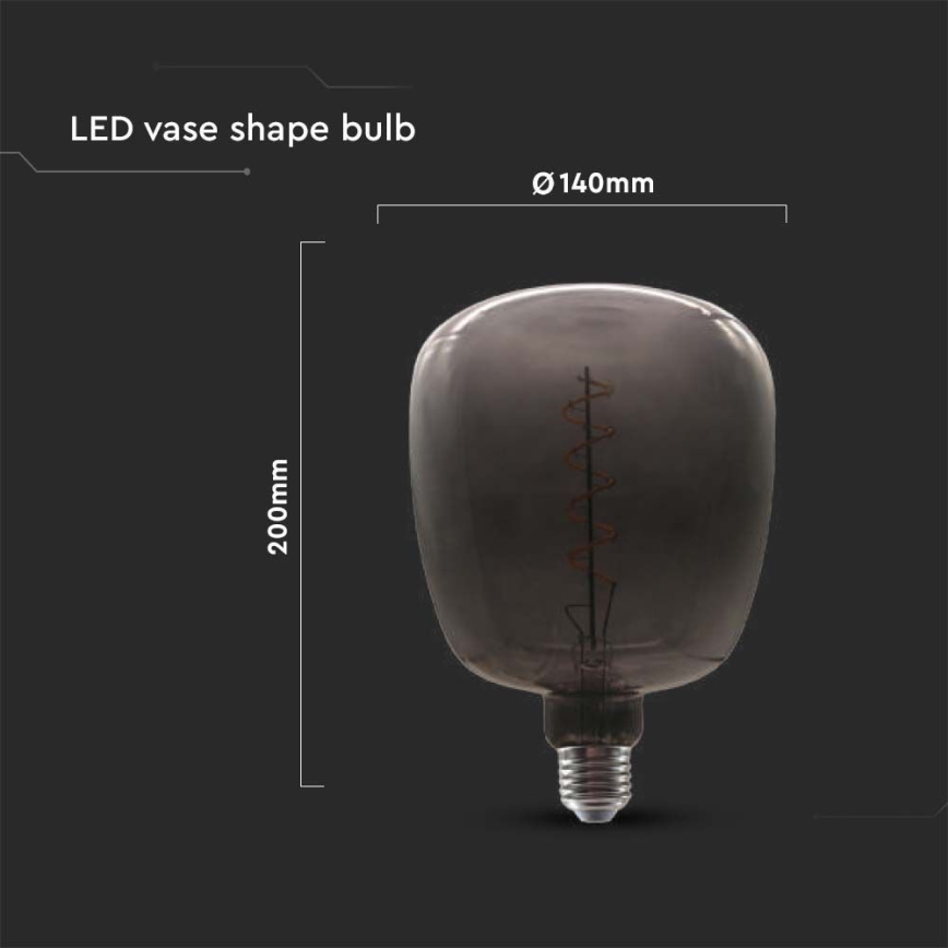 LED-polttimo FILAMENT E27/4W/230V musta