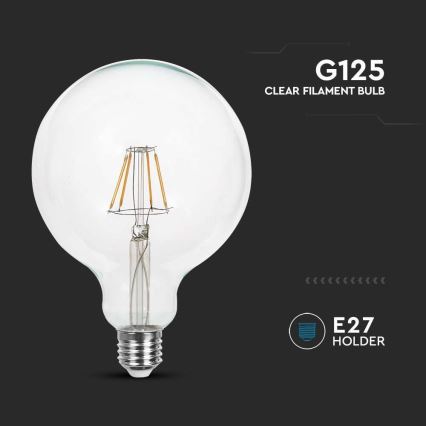 LED-polttimo FILAMENT G125 E27/10W/230V 4000K