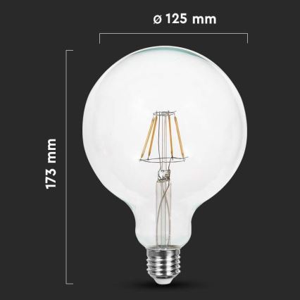 LED-polttimo FILAMENT G125 E27/10W/230V 4000K