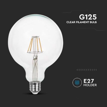 LED-polttimo FILAMENT G125 E27/10W/230V 6400K