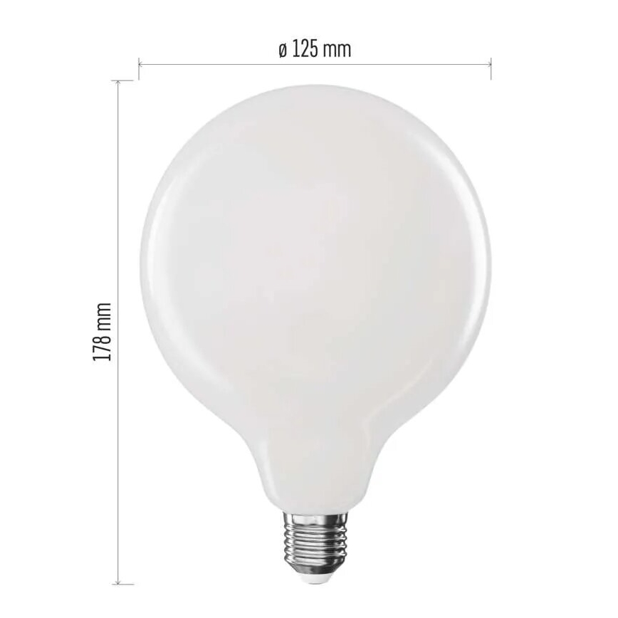 LED-polttimo FILAMENT G125 E27/18W/230V 4000K