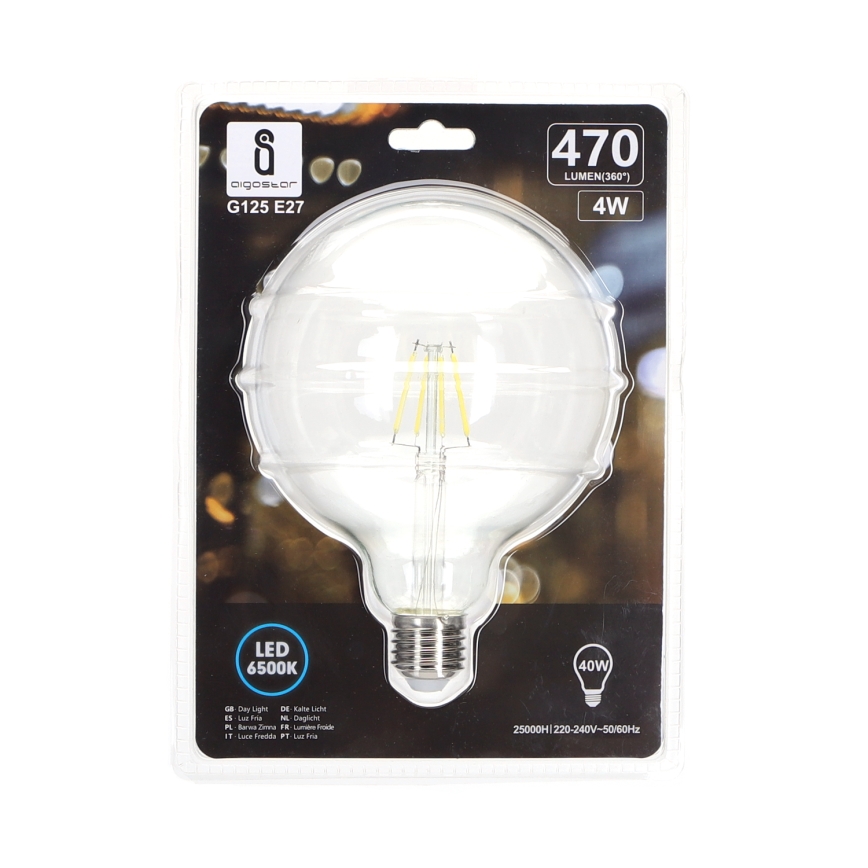 LED-polttimo FILAMENT G125 E27/4W/230V 6500K - Aigostar