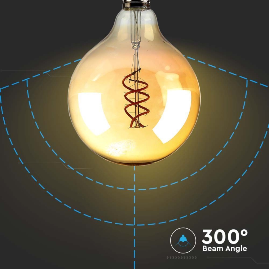 LED-polttimo FILAMENT G125 E27/6W/230V 1800K