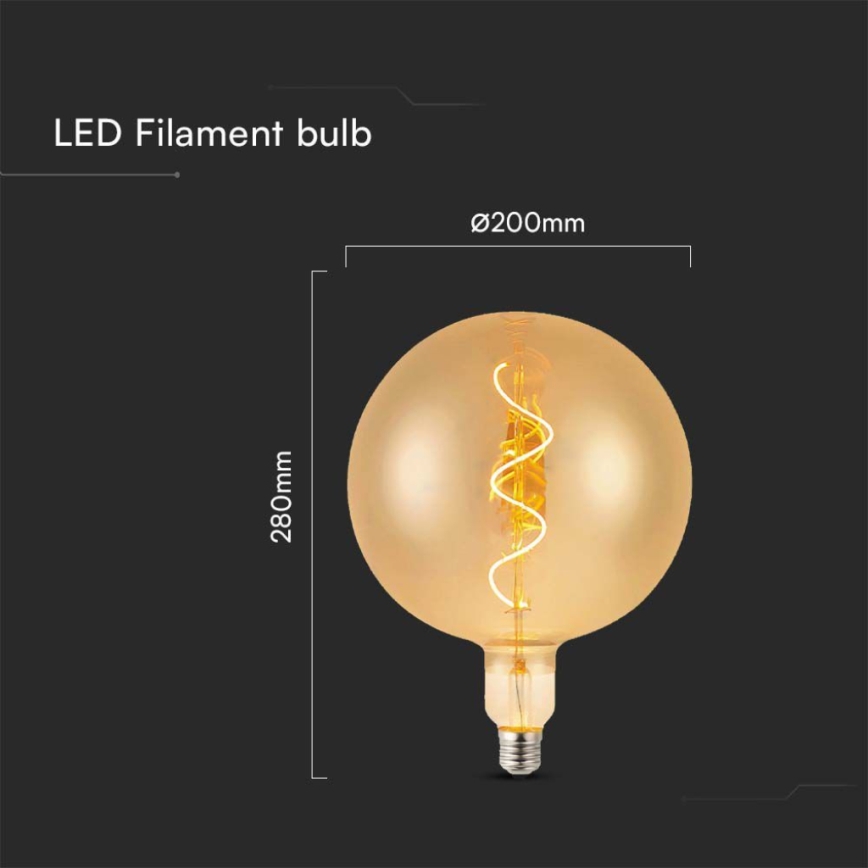 LED-polttimo FILAMENT G200 E27/4W/230V 2700K