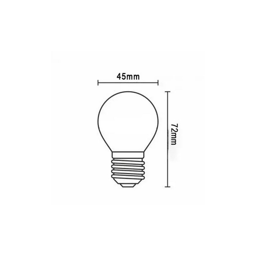LED-polttimo FILAMENT G45 E27/2W/230V 3000K