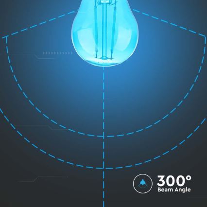 LED-polttimo FILAMENT G45 E27/2W/230V sininen