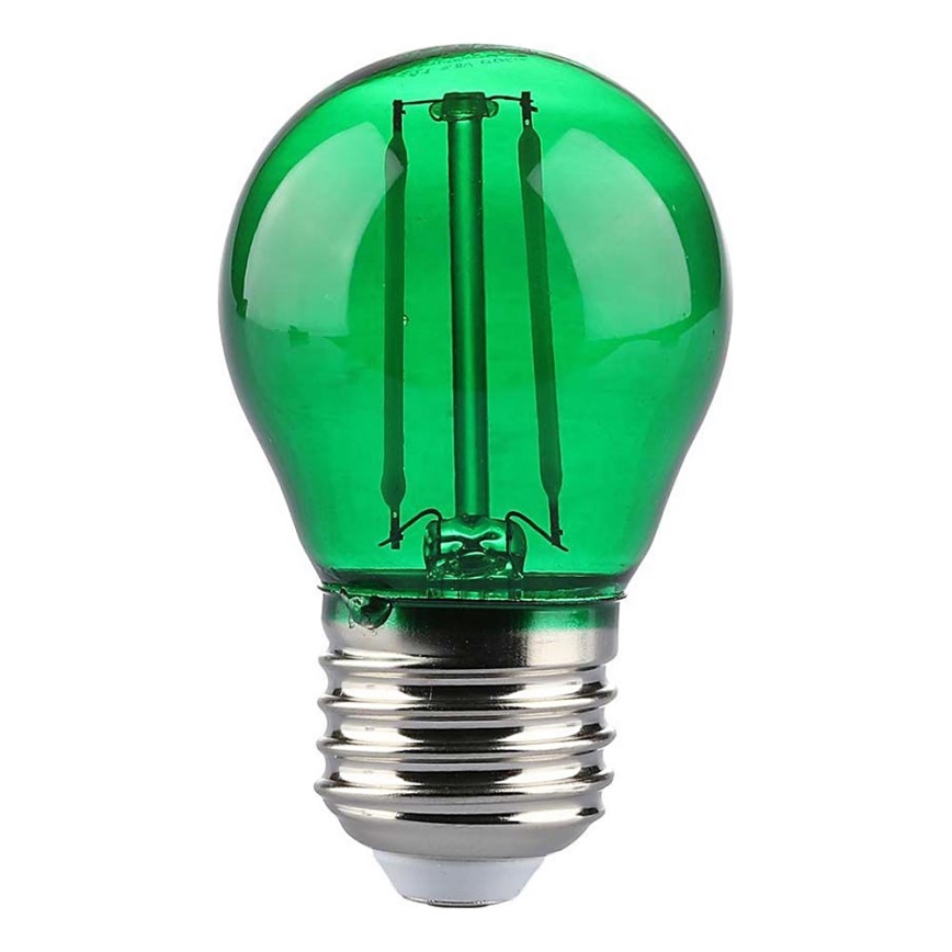LED-polttimo FILAMENT G45 E27/2W/230V vihreä