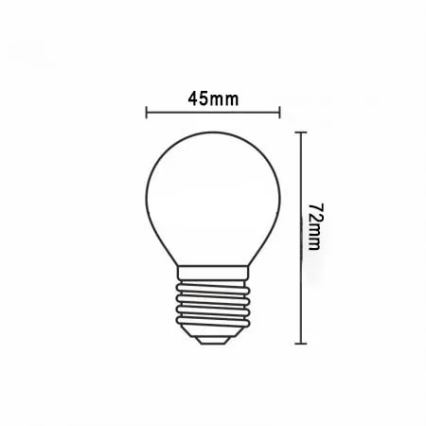 LED-polttimo FILAMENT G45 E27/4W/230V 3000K