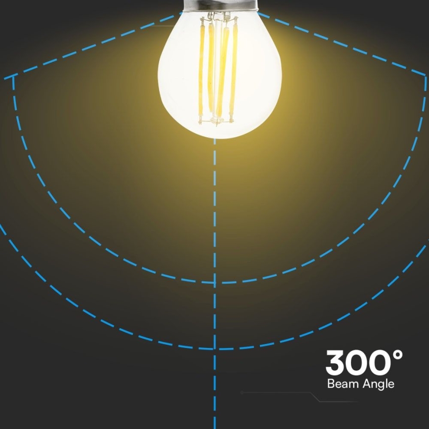 LED-polttimo FILAMENT G45 E27/6W/230V 6500K