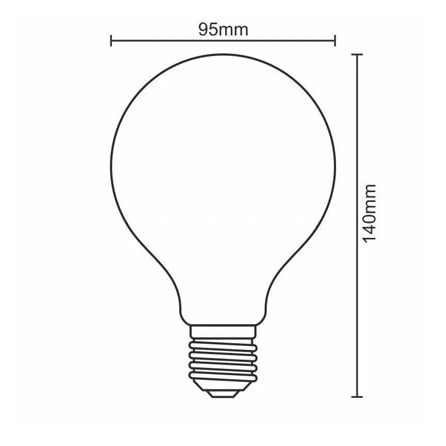 LED-polttimo FILAMENT G95 E27/11W/230V 3000K