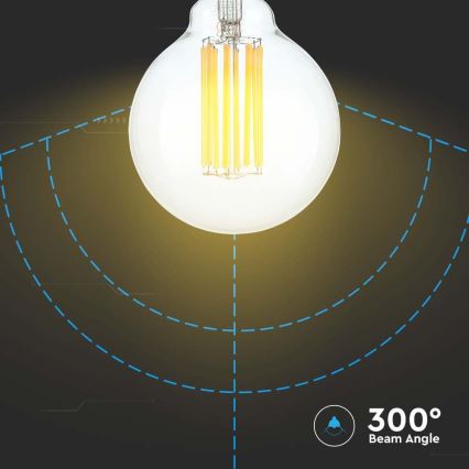 LED-polttimo FILAMENT G95 E27/6W/230V 3000K