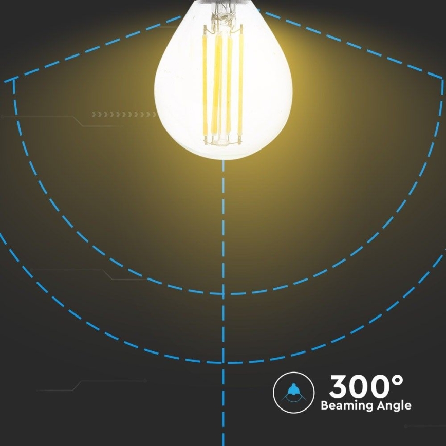 LED-polttimo FILAMENT P45 E14/6W/230V 2700K